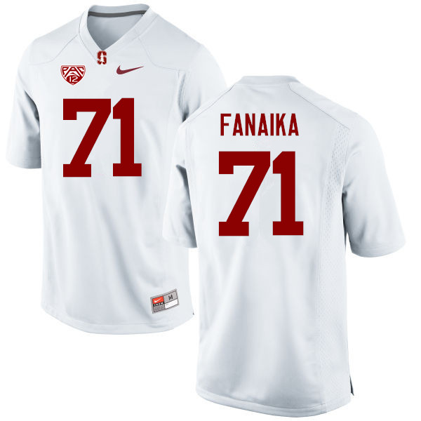 Men Stanford Cardinal #71 Brandon Fanaika College Football Jerseys Sale-White - Click Image to Close